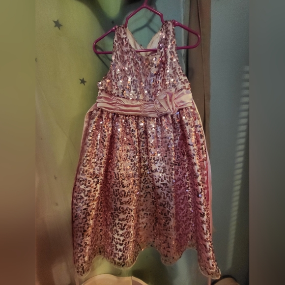 Pink Princess pink sequin formal dress size 6 girls - Picture 3 of 3